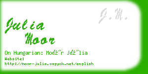 julia moor business card