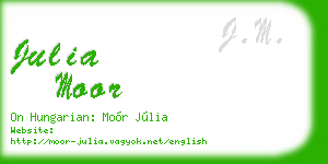 julia moor business card